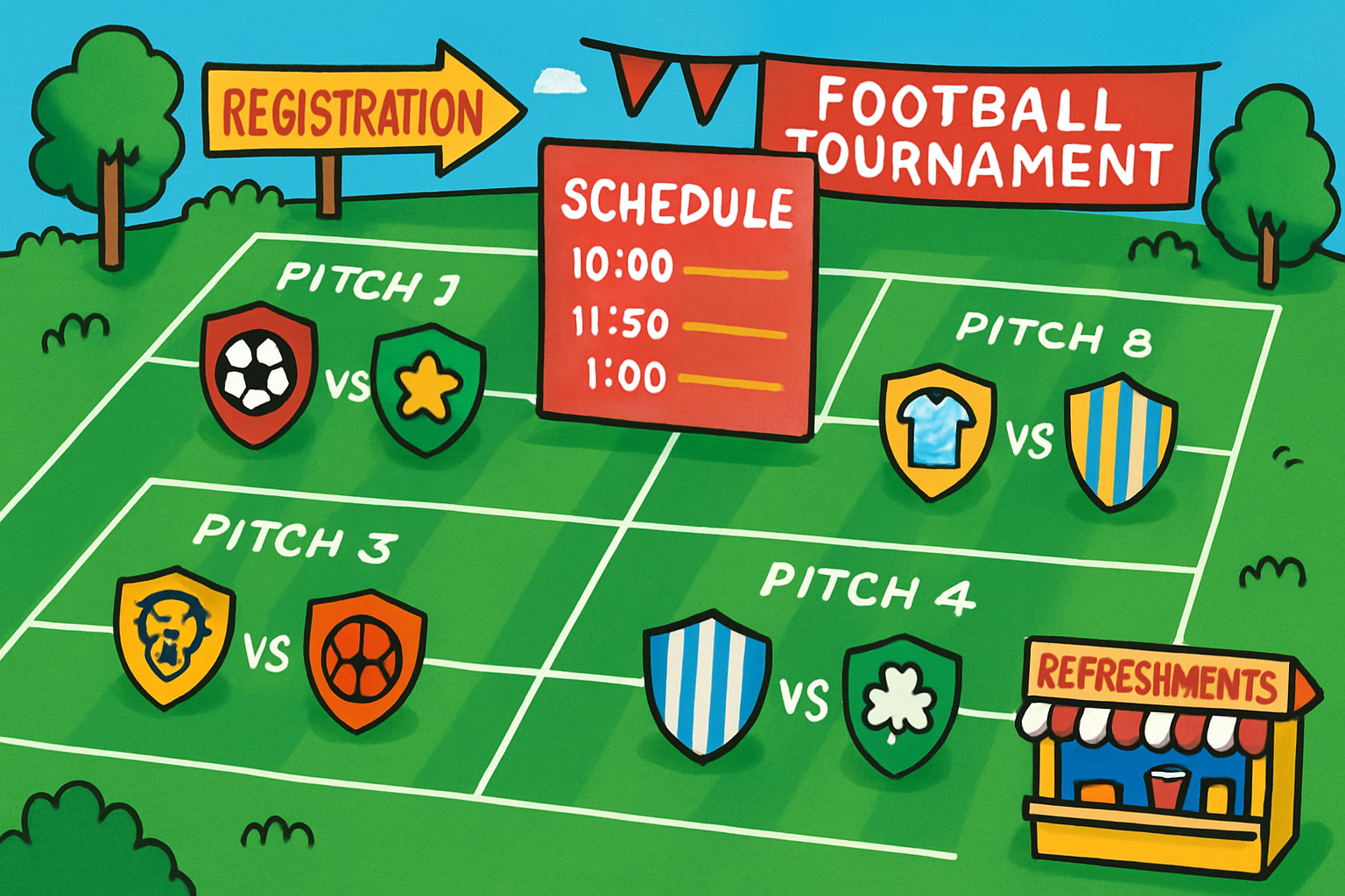 Como Fazer um Mapa de Cobertura de Campo para o Seu Campeonato de Futebol Amador